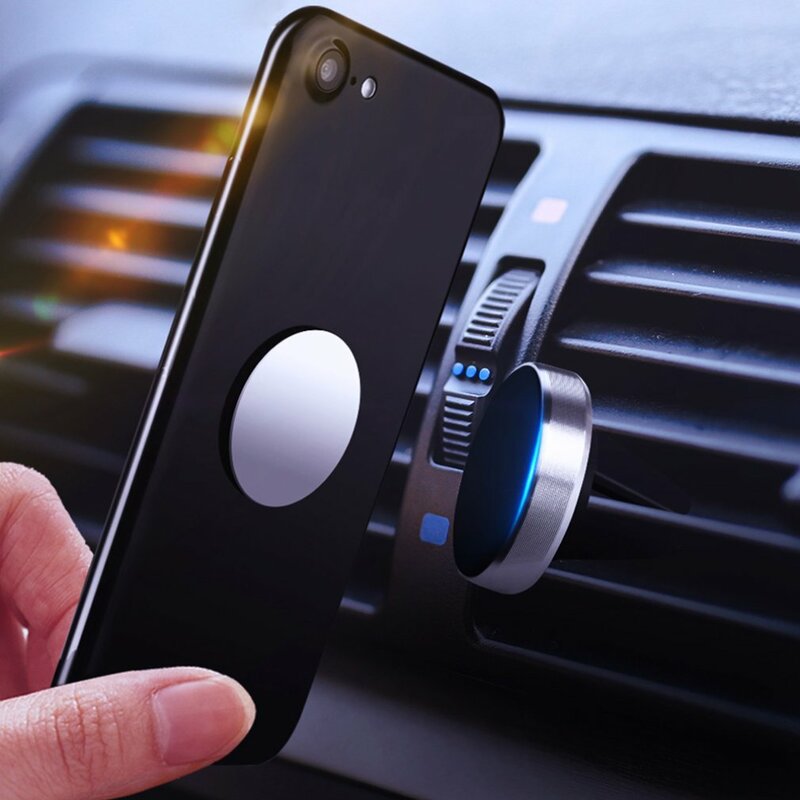 Nieuwe Mini Black Magnetische Beugel Voor Auto Raster Met Krachtige Magneet Voor Telefoon Gps Mini Ondersteuning Voor Mobiele In Voertuig