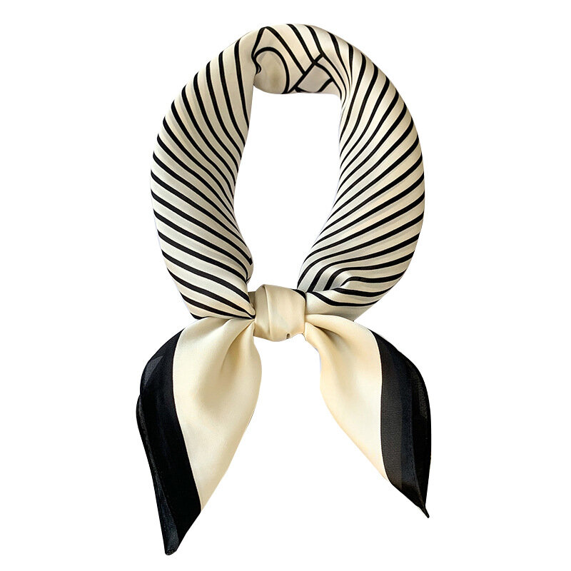 Роскошный брендовый Шелковый квадратный клетчатый шарф, Женский атласный шейный бандаж для волос, мягкий шейный платок 2021 Новинка для хиджаба, женский платок