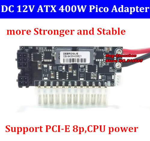 Plus fort 400W sortie commutateur Module d'alimentation pour PC cc 12V 24Pin Pico PSU ATX commutateur PSU voiture Auto Mini ITX support PCI-E 8P