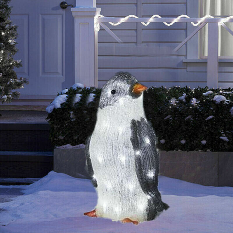2022 Рождественское украшение для сада, светильник в виде пингвина из акрила, 50 светодиодов, колпачок, Рождественский Декор, 2023, Новогоднее украшение для вечеринки, двора, Новинка