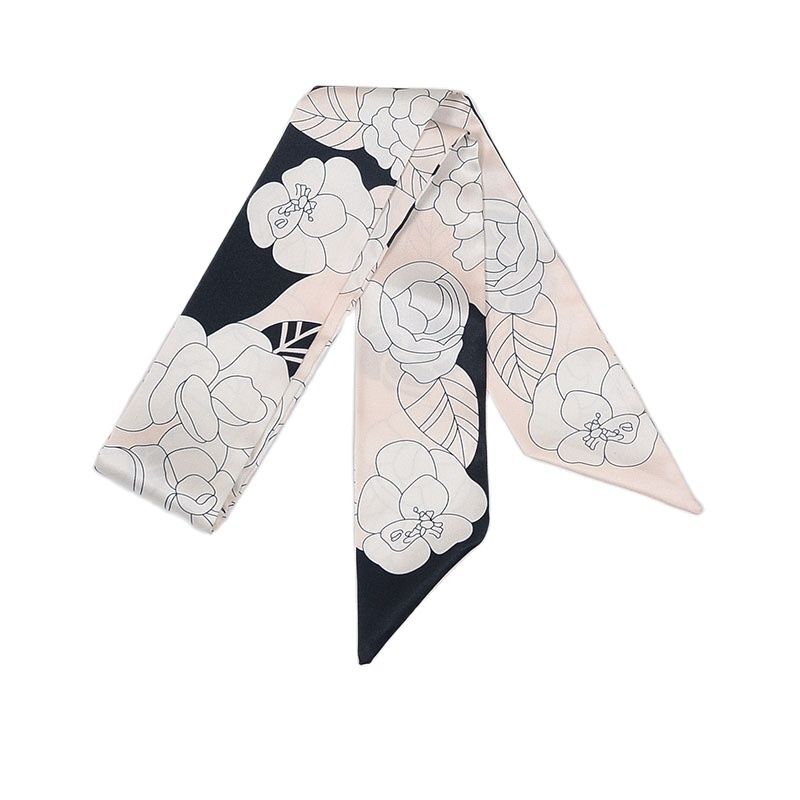 Nowy product jedwabny szal kamelia wzór Twill apaszka satynowa damska luksusowa moda krawat chustka 2022