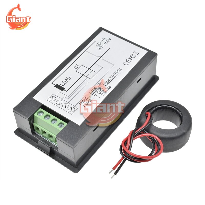 Ac 80-260v dc 6.5-100v 20a 50a 100a lcd digital voltímetro amperímetro medidor de potência kwh watt tensão de energia corrente testador