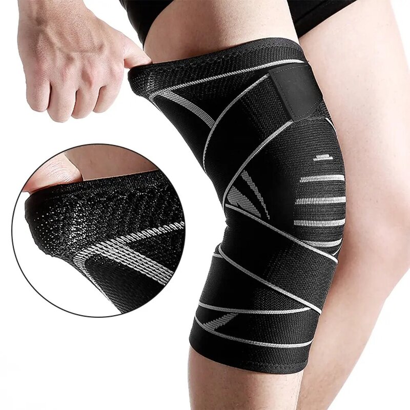 Genouillères en tricot genoux en Nylon durables orthèse sport protections Ultra minces genoux soutien genouillère de sécurité