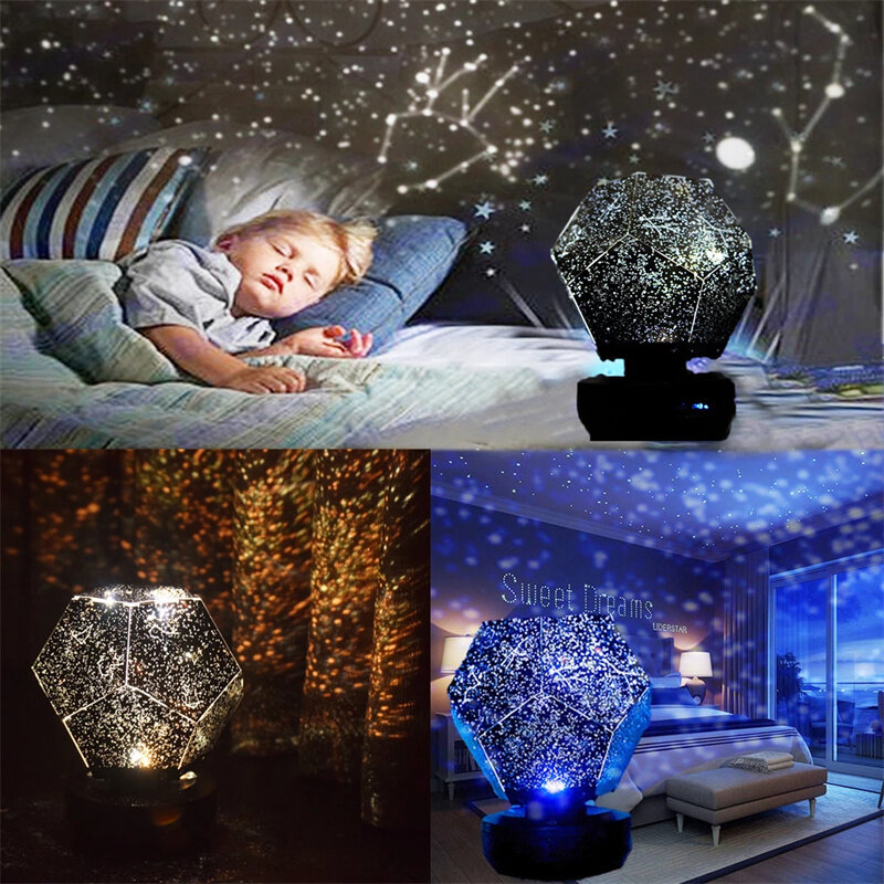 별이 빛나는 하늘 갤럭시 프로젝터 램프 어린이용, 야간 Led 조명, 공간 조명, 행성 야간 조명, 선물