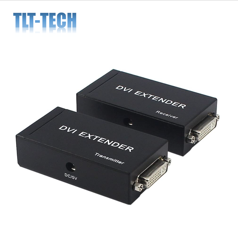 Extender DVI a RJ45 Extender amplificatore senza perdita 1080P 1080P compatibile con 1080P (fino a 60M, ricevitore trasmettitore) tramite Cat5e