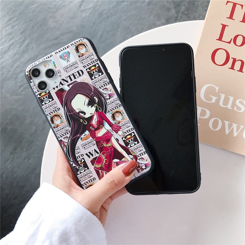 Giappone Anime Del Fumetto per il iPhone 11 Pro X XS Max XR 7 8 6 6S Caso Rufy queen di Un pezzo di TPU Nero Morbido Sottile Protect Posteriore Del Silicone