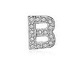925 Sterling Silver Brincos Carta Inicial para Mulheres, Micro Incrustado Cubic Zircon, A-Z, 26 Letters Stud Earring, Fine Jewelry
