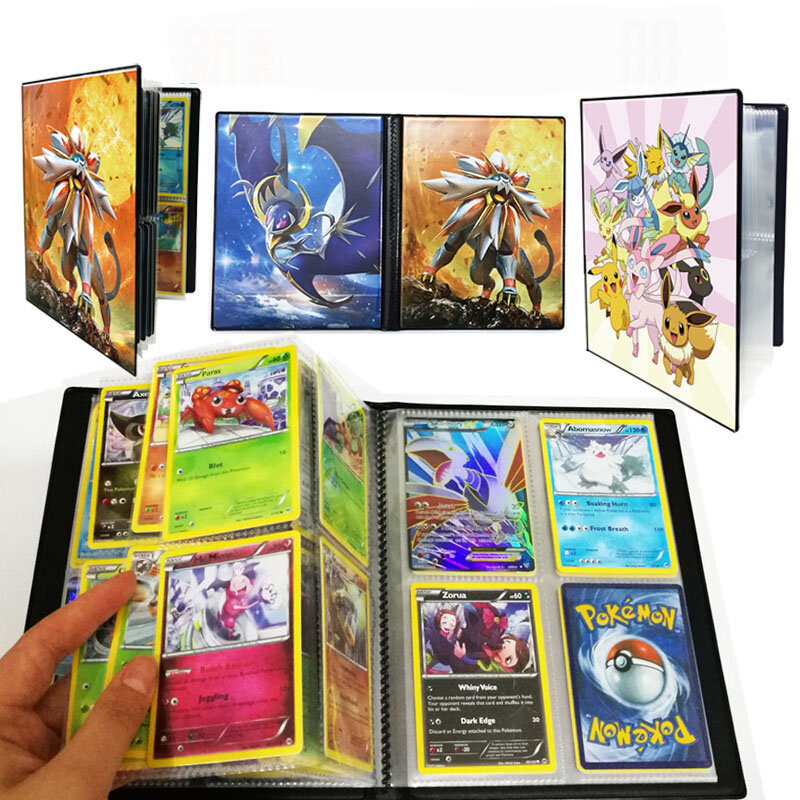 Takara tomy pokemon cartão titular livro álbum jogando gx pokemon cartões caixa 240 pçs titular pokemon cartão titular caso