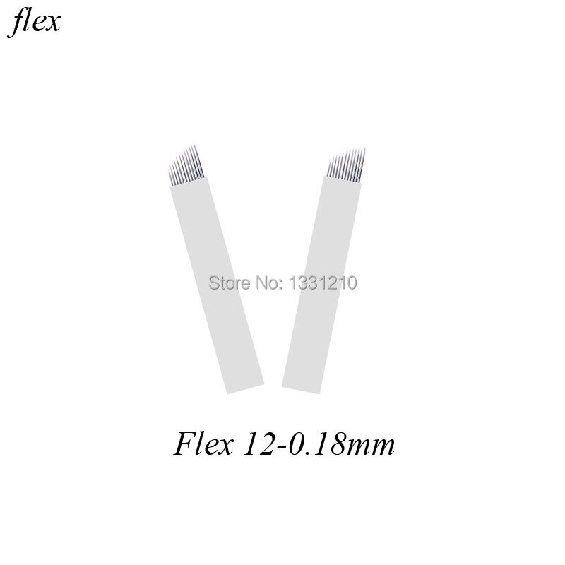 12CF 0,18 мм гибкие иглы для микроблейдинга, лезвие для перманентного макияжа бровей, ручка для микроблейдинга бровей