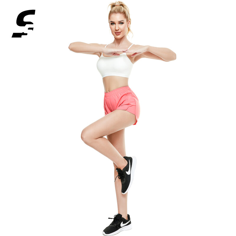 ผู้หญิงออกกำลังกายออกกำลังกายกางเกงขาสั้น Spandex Quick-Dry Breathable กีฬากางเกงขาสั้นโยคะกางเกงกีฬาฟิตเ...