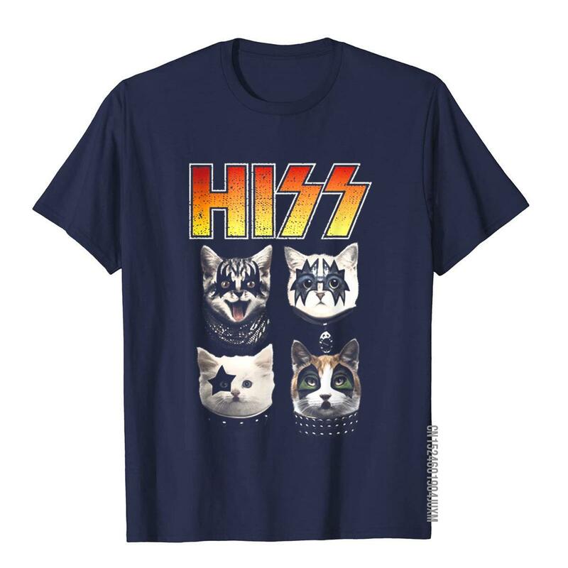HISS śmieszna koszula dla kotów sycząca koszulka miłośnik kotów koszulka Hiss Cat koszulka Fitness koszulki T Shirt dla mężczyzn bawełna w stylu chińskim t-shirty