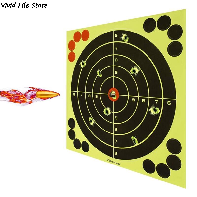 8In Shooting Targets Reactive Splatter Adhesive Sticker Paper Gun Shoot Training