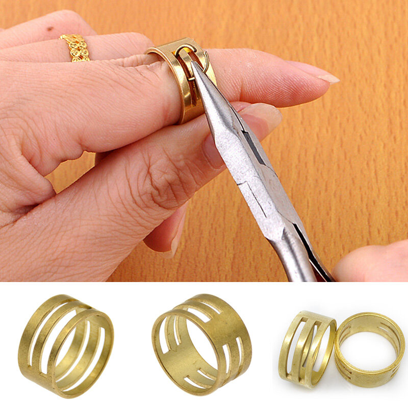 1/2Pcs ทองเหลืองแหวนกระโดดเปิดปิดเครื่องมือนิ้วมือ DIY เครื่องประดับหาเครื่องมือสำหรับผู้ชายผู้หญิงงานแต่งงานแหวนมือทำอุปกรณ์เสริม