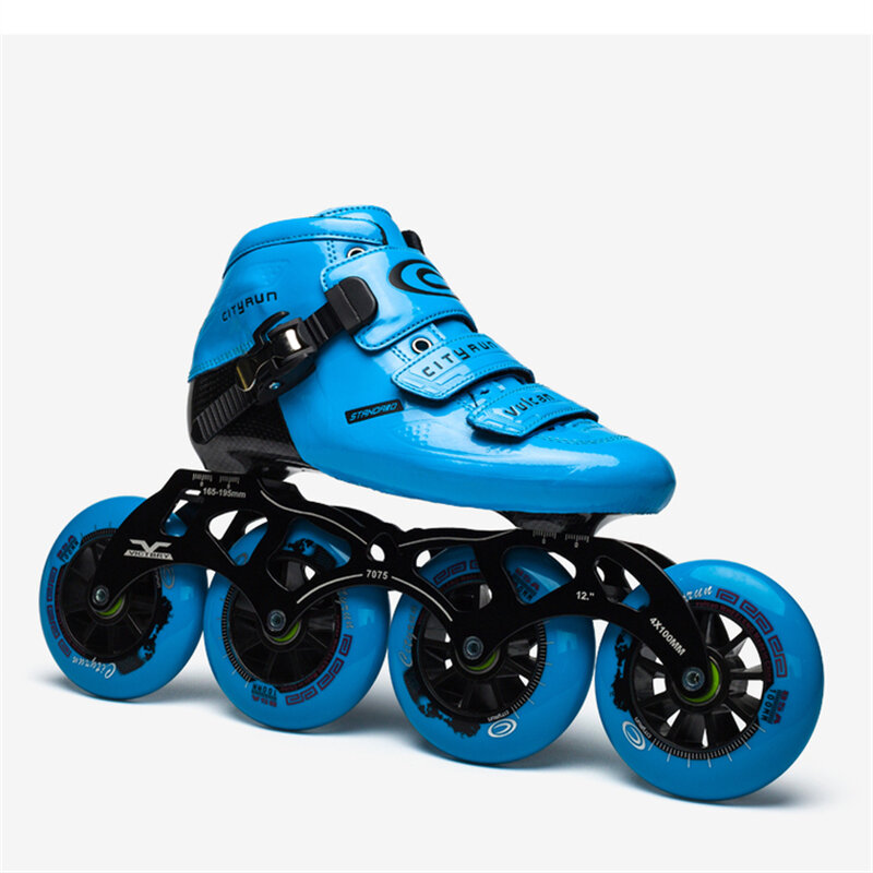 Bota de patines en línea de fibra de carbono avanzada, Marco CNC de aleación 7075, 85A, PU duradero, 110mm, 100mm, 90mm, ruedas de patinaje sobre ruedas, pista de carreras