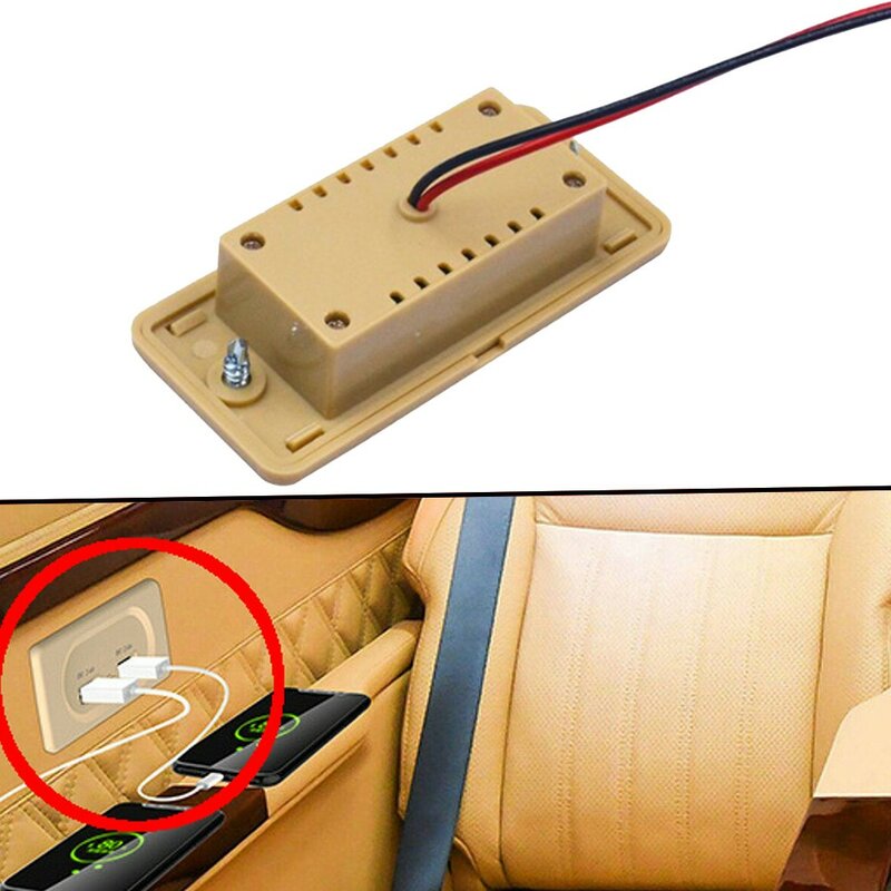 Stopkontak Pengisi Daya Mobil Soket Daya Port Output USB Ganda Aksesori Suku Cadang Pengisi Daya 3,1 A untuk Mobil Van Karavan Karavan Rumah