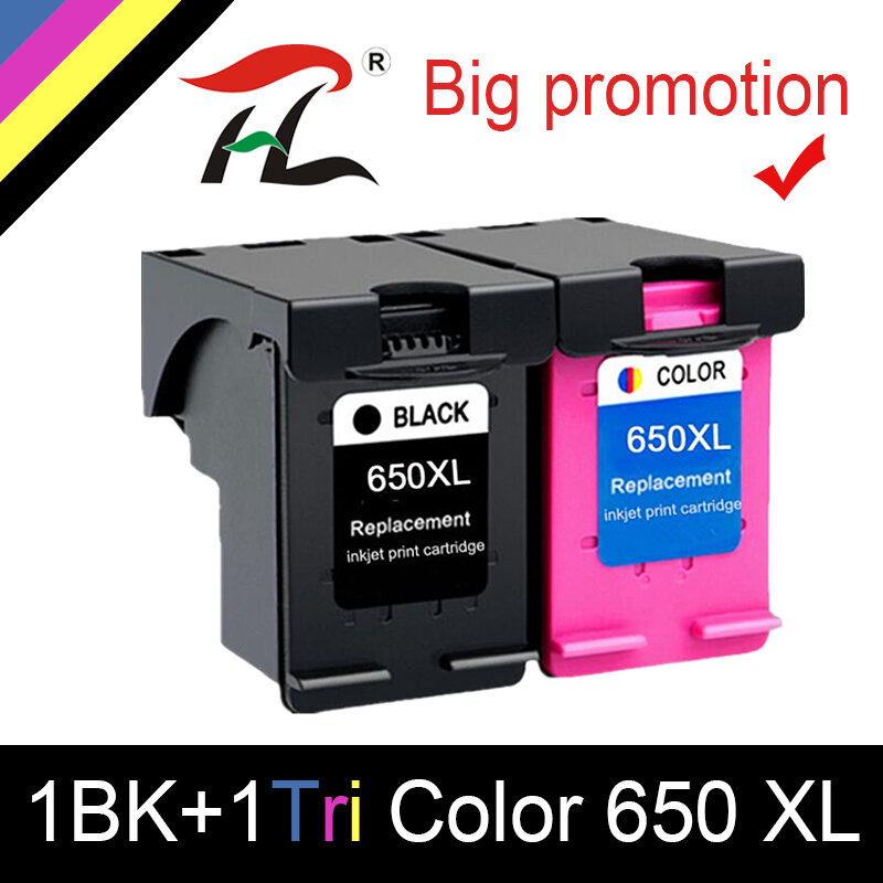 650XL Compatible Ink Cartridge Replacement for HP 650 XL for HP Deskjet 1015 1515 2515 2545 2645 3515 3545 4515 4645 printer