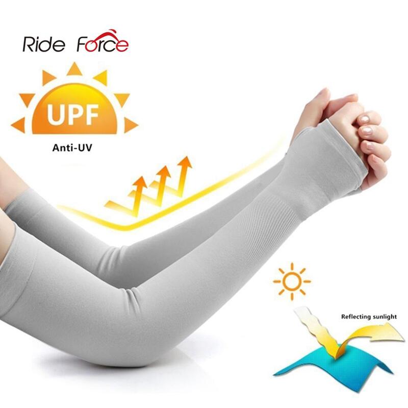 Ice Fabric Arm Sleeves Mangas Warmers Summer Sports UV Protection Running Cycling Driving Reflective Sunscreen Bands