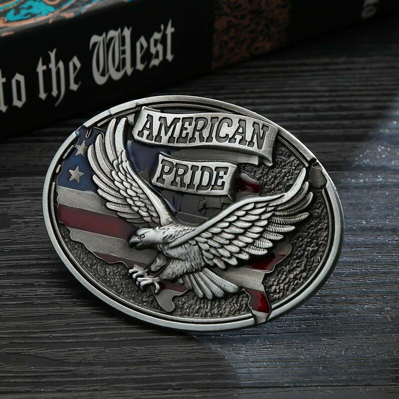 American Pride srebrny pasek klamra dla człowieka western cowboy klamra bez paska niestandardowa szerokość stopu 4cm
