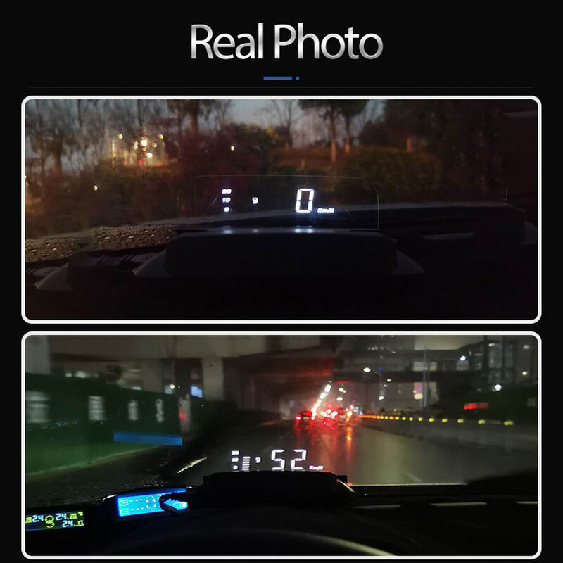 최신 헤드 업 디스플레이 OBD2 HUD 미러 업데이트 C1 옵션 탐색 GPS HUD 속도 연료 소비 자동차 속도계 프로젝션