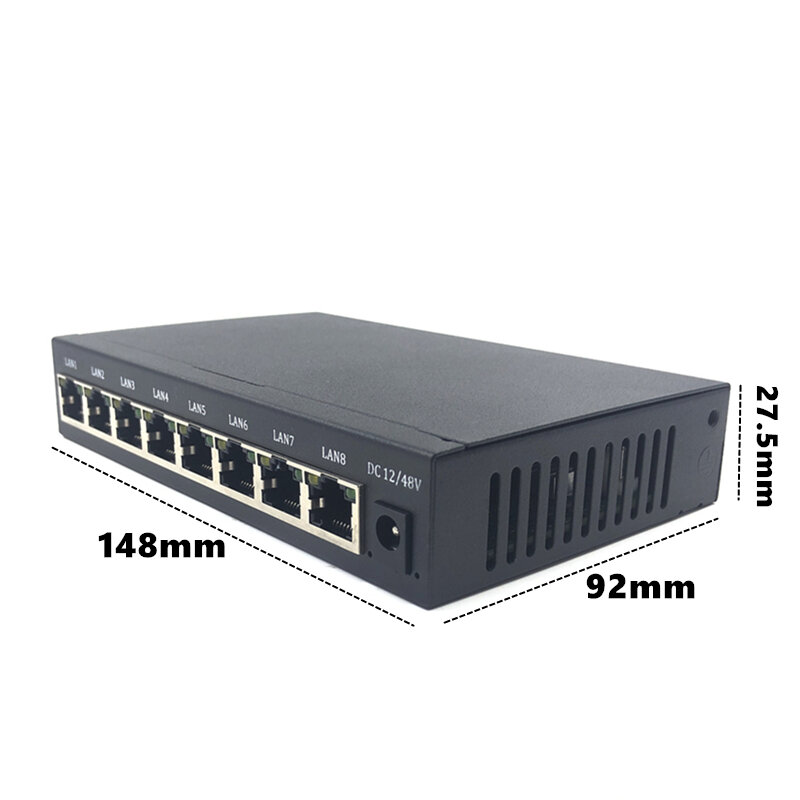 Oświetlenie ochrony portu 8 Poe 10/100/1000M przemysłowe przełącznik przełącznik gigabitowy 8 przełącznik gigabitowy przełącznik gigabitowy włącznik ethernet