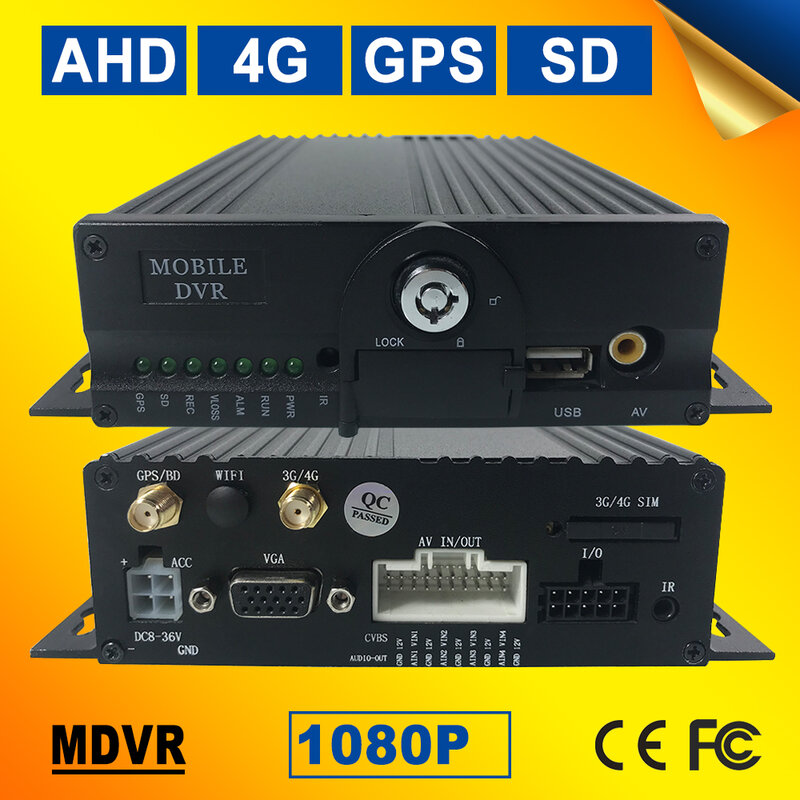 Lsz Pabrik Dual Kartu SD 1080 P HD Video Surveillance Host 4G GPS Mdvr Lebar Tegangan Dc8c-36v Besar truk/Mobil/Kendaraan Pribadi Taksi