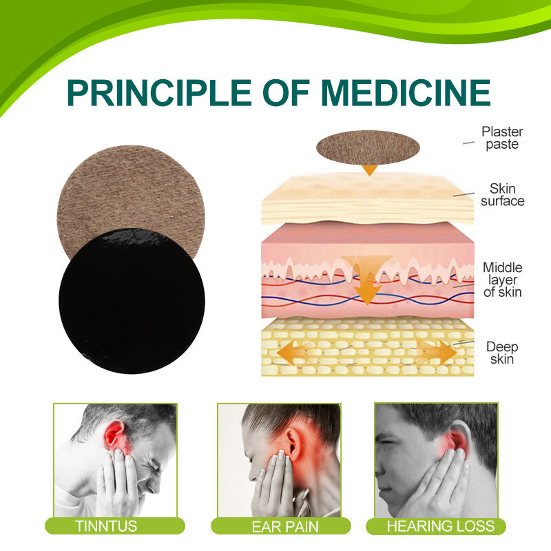 60-240 Stuks Sumifun Tinnitus Patch Voorkomen Gehoorverlies Doofheid Behandeling Sticker Oren Tintelen Pijn Massage Zorg Gips