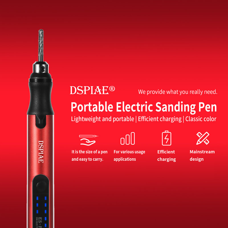DSPIAE ES-P 휴대용 전기 샤프닝 펜, 군사 모델 제작 도구, 조립 개조 건담 취미 DIY