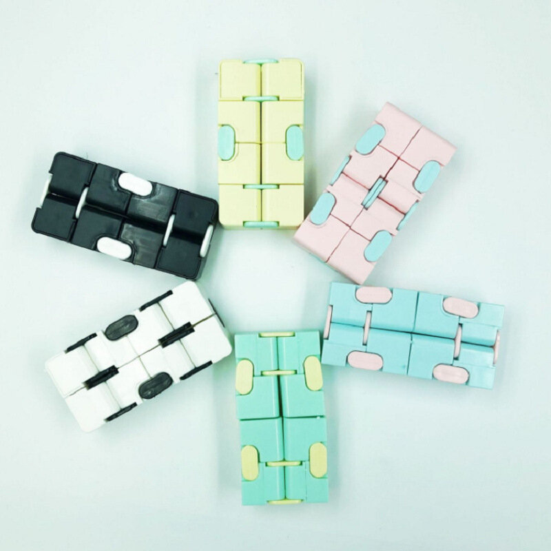 Mainan Remas kubus ajaib anak-anak dewasa, mainan dekompresi kubus ajaib tak terbatas, mainan Puzzle persegi menghilangkan stres