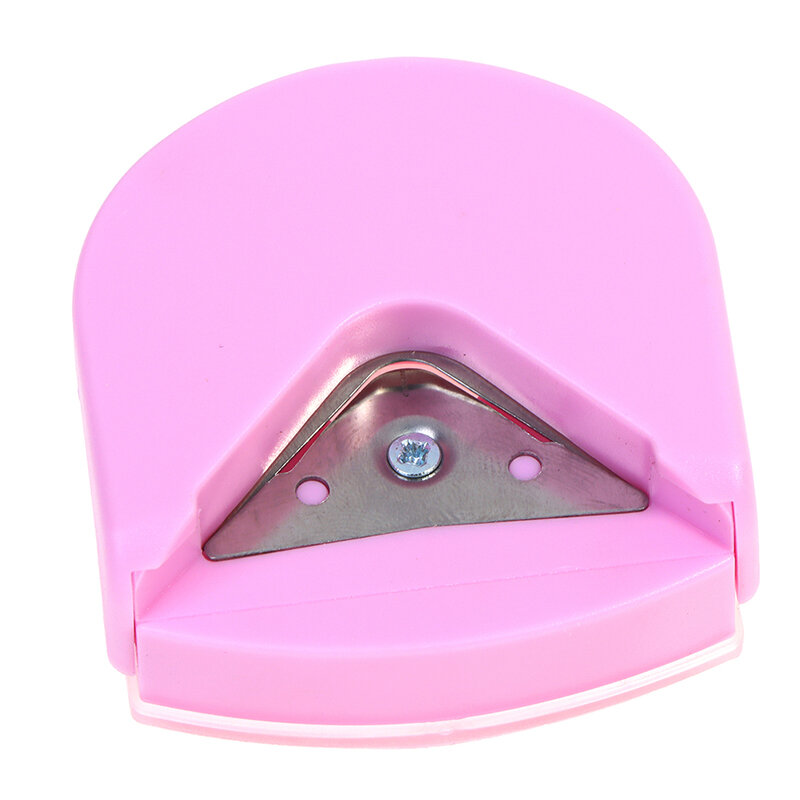 Mini recortador de esquina, cortador de papel R4 duradero, golpe más redondo, bricolaje, color rosa