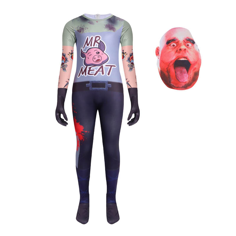 Terrify Ice Scream ropa de actuación mono de una pieza para niñas y niños ropa de vestir Mr Meat Cosplay máscara Body de Halloween