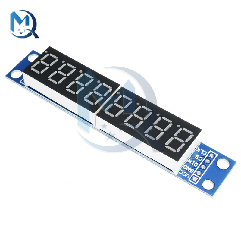 Módulo de Control de pantalla de tubo Digital de 8 dígitos, matriz de puntos LED MAX7219 para Arduino 3,3 V 5V, controlador de serie de microcontrolador de 7 segmentos