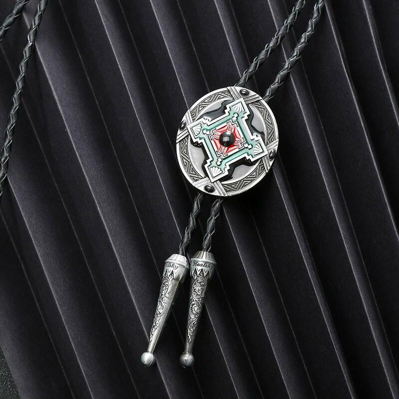 Classis Kreuz oval form Bolo krawatte für frau frauen Handgemachte Western Art Indische Legierung Krawatte silvr stern Pentagramm