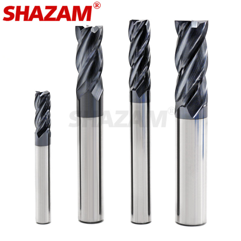 Milling Cutter Hrc50 Endmill Alloy Tungsten Steel Cnc Maching SHAZAM Wholesale Top Milling Machine Tools For Steel Woodworking