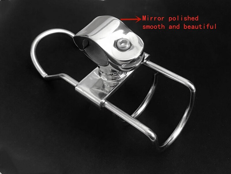 Stainless steel Rail Mounted Clamp on Rod Holder Double Wire for Fishing Boat Kayak