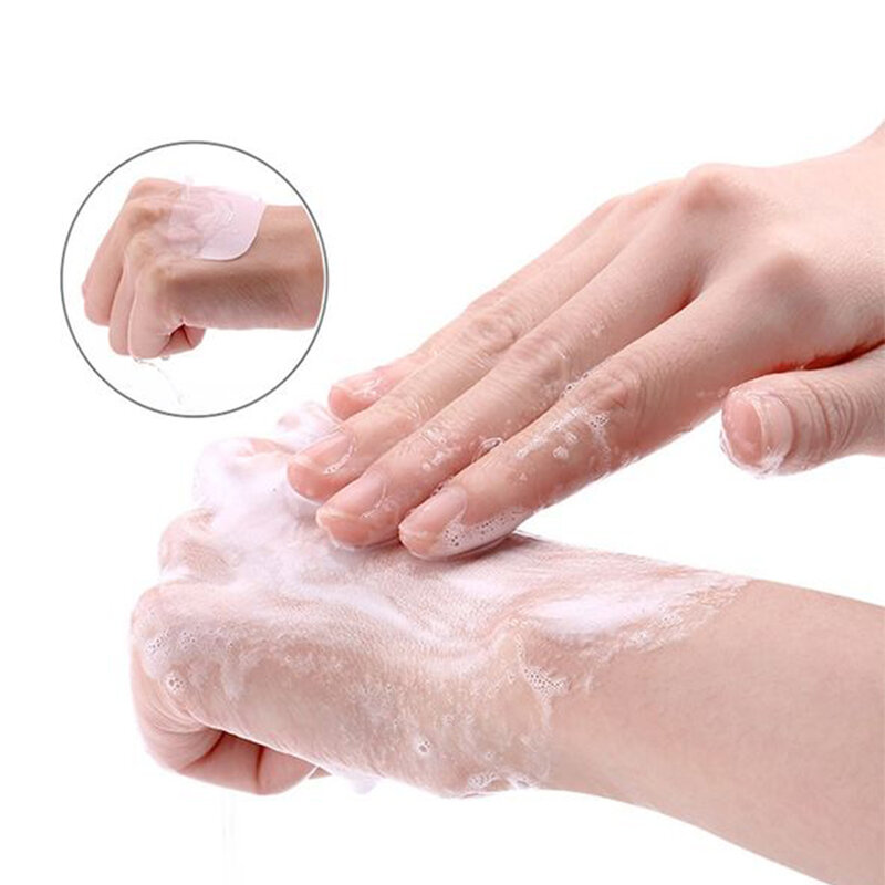 20 pcs Disposable Travel Washing Hand Bath Soap Paper Scented Scented Slice Sheets Foaming Soap Paper Mini Soap baby care Q30