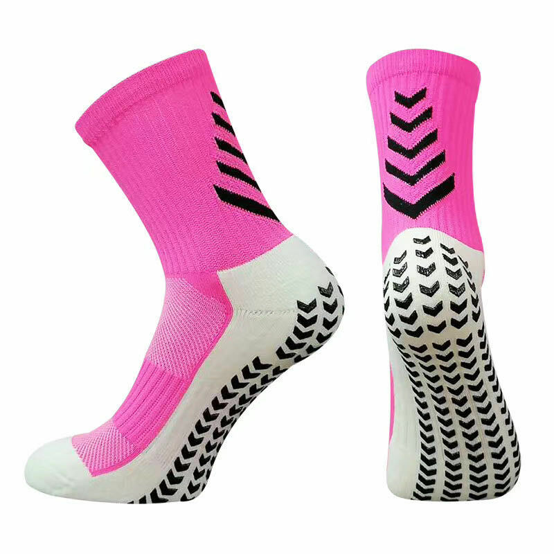 Calcetines de fútbol profesionales para hombre, medias antideslizantes de nailon, transpirables, para ciclismo y correr