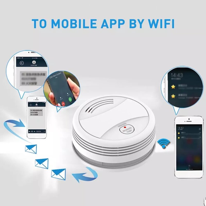Смарт-детектор дыма с Wi-Fi и управлением через приложение