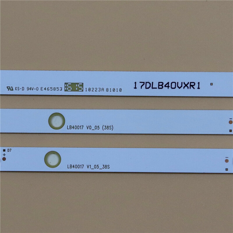 3 pezzi nuovissimi TV LED bar per Telefunken 40TF2020M 40TF6020 LED retroilluminazione strisce lampade lente lblb40017 V0 V1_05-38S