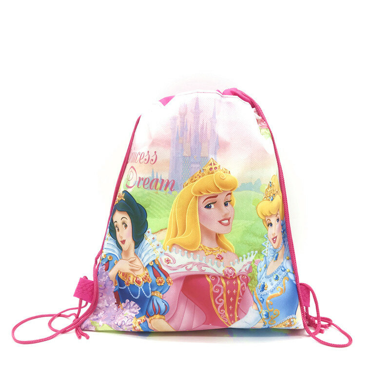 16/8/24/50PCS Six Princess biancaneve Disney borse con coulisse borsa da viaggio Belle Cute Bag cenerentola zaino scuola portatile