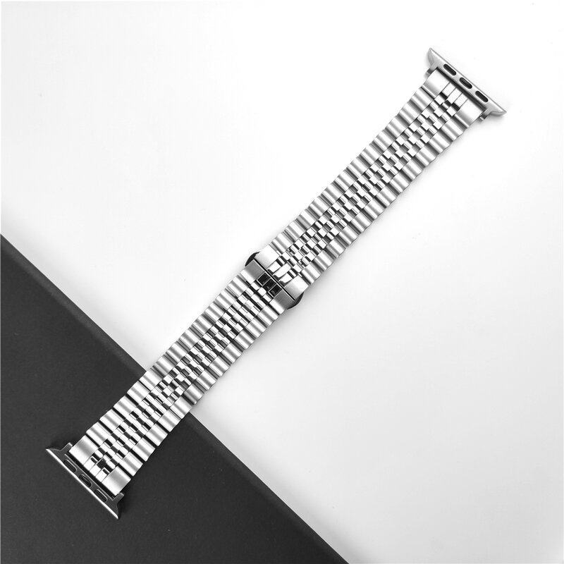 Bracciale a maglie in acciaio inossidabile per Apple Watch SE 6 cinturino 44mm 42mm 40mm 38mm cinturino da polso in metallo per affari cinturini iWatch 5/4/3/2/1