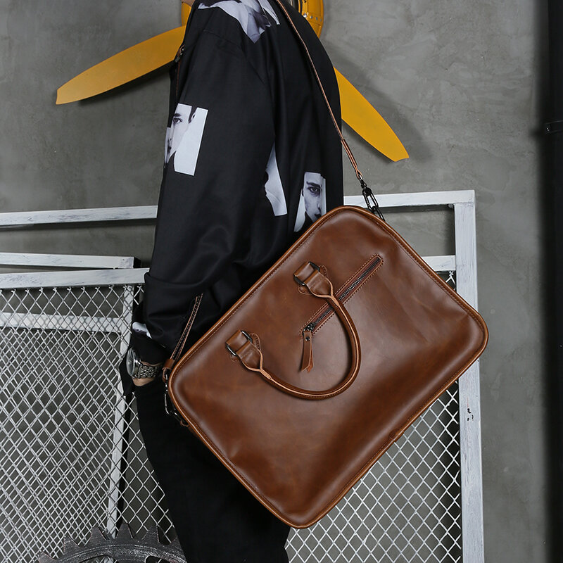 Trend w modzie torebki męskie teczka torba biznesowa torba Crossbody torba na laptopa torba podróżna o dużej pojemności