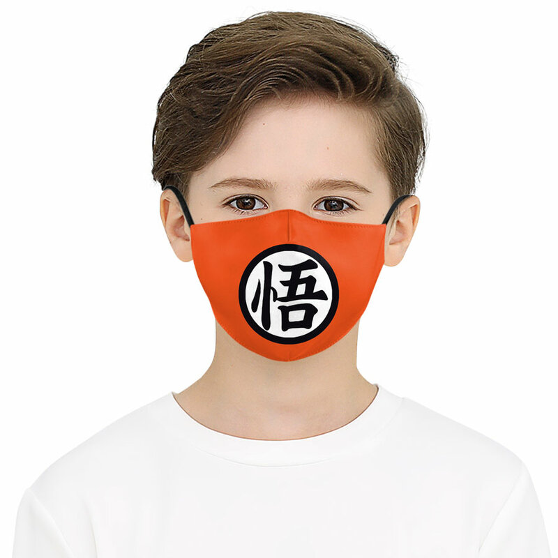 Anime Dragon Goku Naruto Print Mask Kids Adult Washable Fabric Mask Ball  Reusable Dust Masks Cartoon Children Mouth