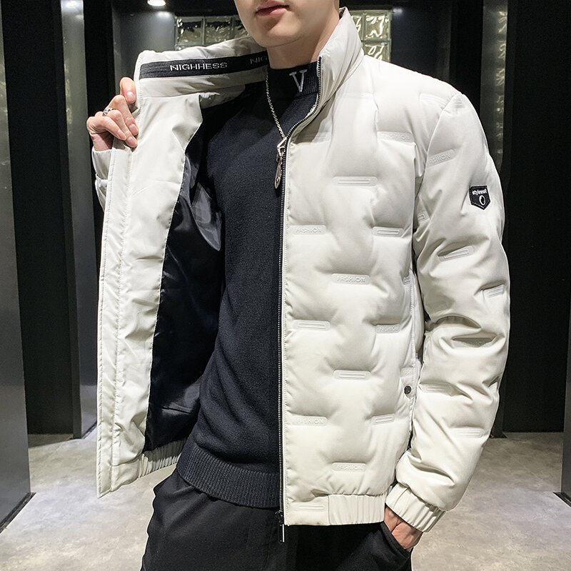 Plus Size 8XL Down Jacket Men Hip Hop Streetwear Warm Coat Youth 2020 Autumn Winter New 80% White Duck Down Jacket Male