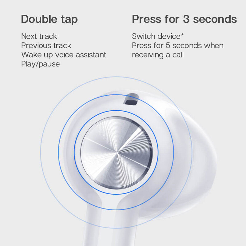Беспроводные наушники OnePlus Buds TWS Bluetooth 5,0, шумоподавление для Oneplus 7 7Pro 7t 8 8Pro Nord