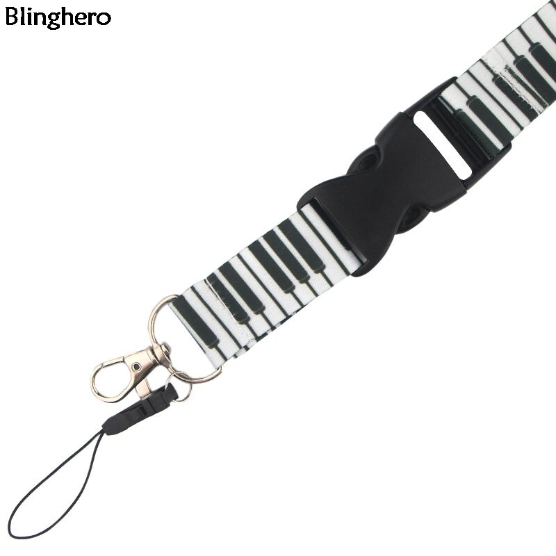 Blinghero Piano Keyboard Printing Lanyard For keys Phone Original Phone Holder Lanyards Neck Straps Fashion Accessories BH0187