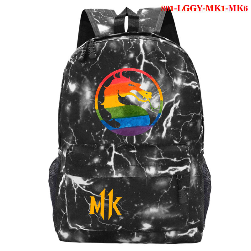 Moda Mortal Kombat plecak chłopcy dziewczęcy tornister nastoletnia torba na książki plecak podróżny plecaki szkolne dla dzieci Laptop Mochila