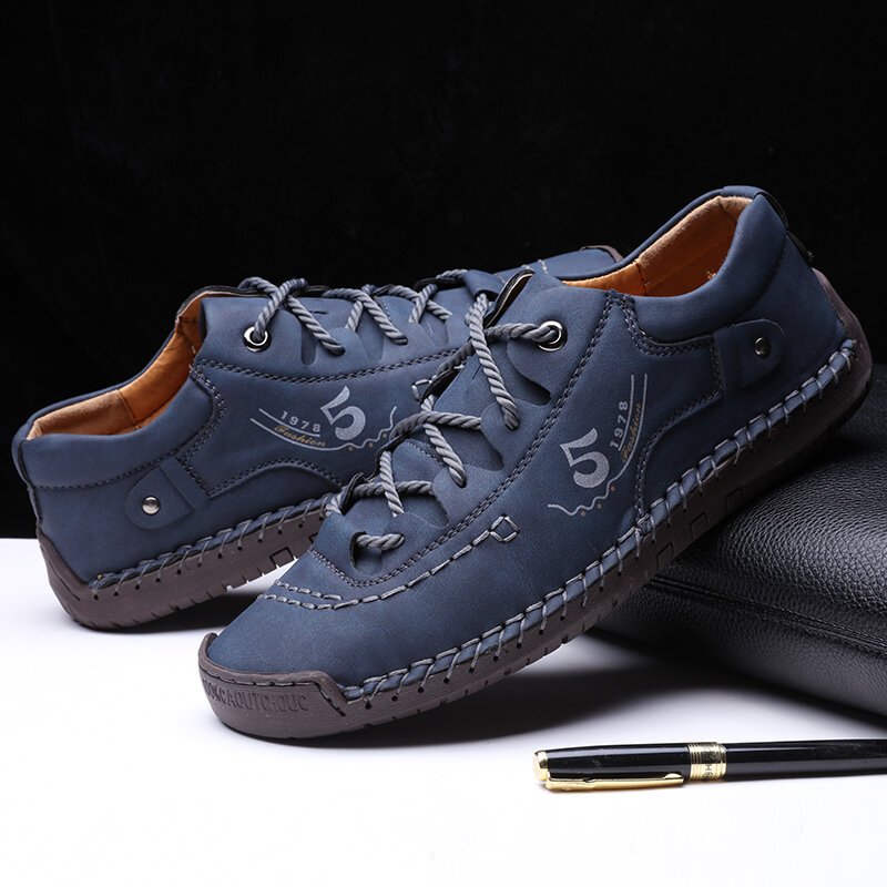 Men Sneakers Fashion Men Casual Shoes Leather Handmade Breathable Man Shoes Lightweight Mens Loafers Moccasins Adult Footwear