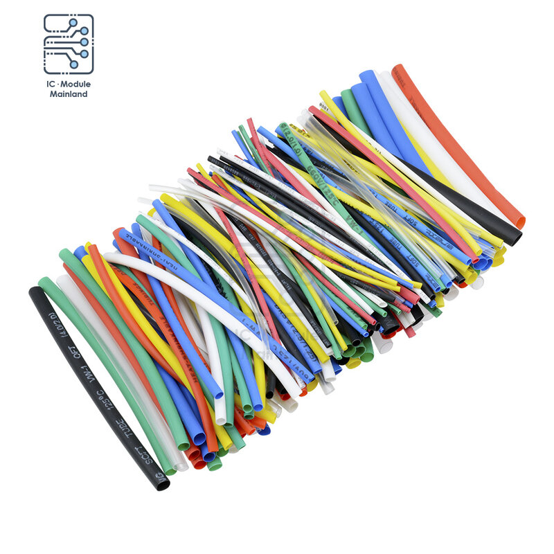 140Pcs Heat Shrink Tube Tubing Insulation Car Electrical Cable For Wrap Sleeve 5 Sizes 7 Colors Polyolefin Electric Unit Part