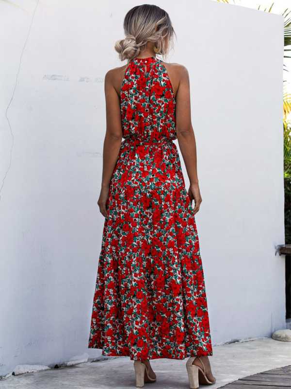 Женское длинное платье в горошек, летнее Элегантное повседневное платье с открытыми плечами и воротником-стойкой, большие размеры, 2021