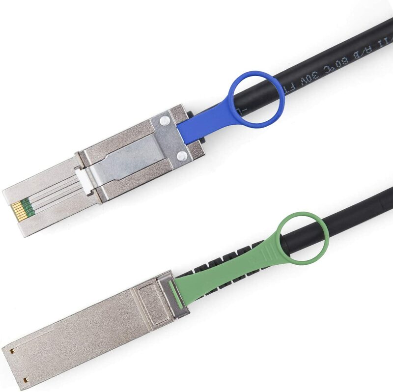 QSFP (SFF-8436) a MiniSAS (SFF-8088), Cable SAS híbrido DDR, 100-Ohm, 1-M (3.3ft)